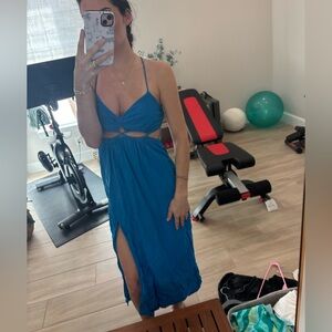 Zara Vibrant Blue Ruched Top